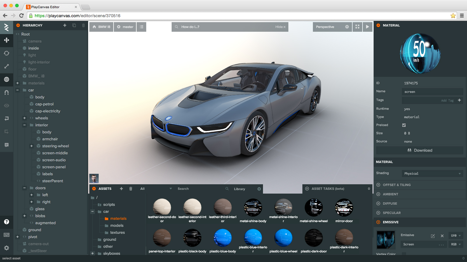 play canvas editor interface