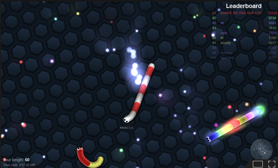 slitherio gameplay screenshot