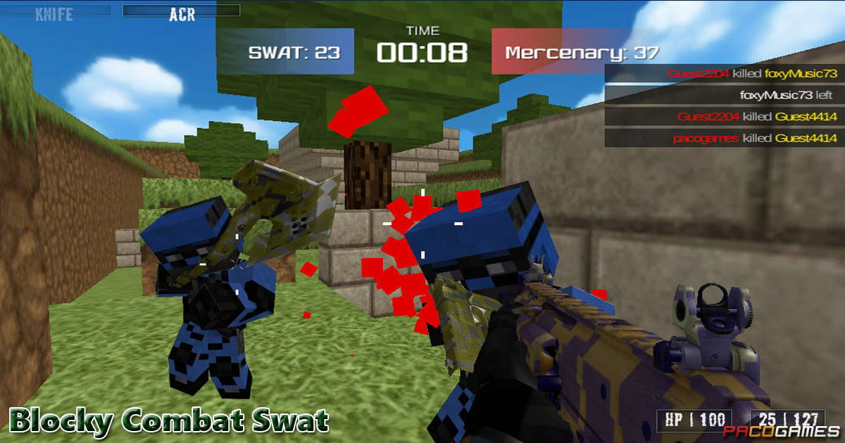 Blocky Combat Swat  Play the Game for Free on PacoGames