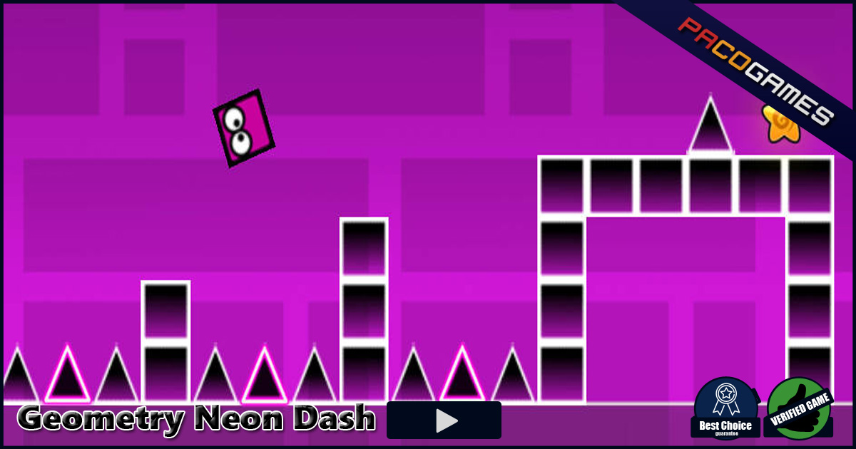 Geometry Neon Dash | Play the Game for Free on PacoGames