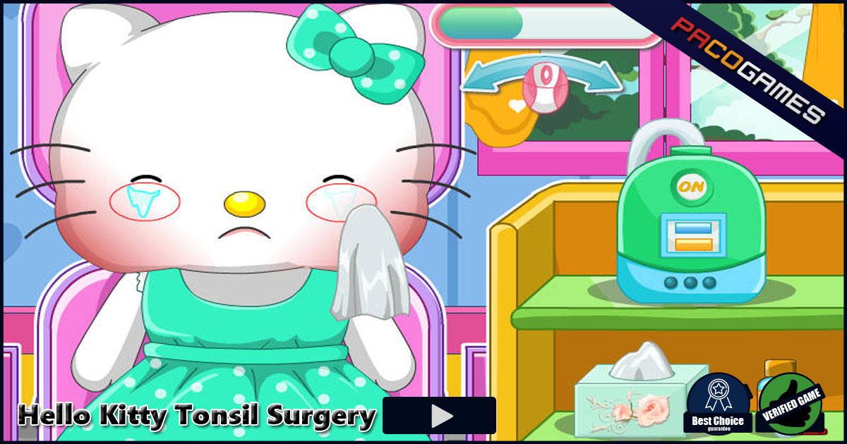 Hello Kitty Tonsil Surgery العب مجانا في Pacogames Com