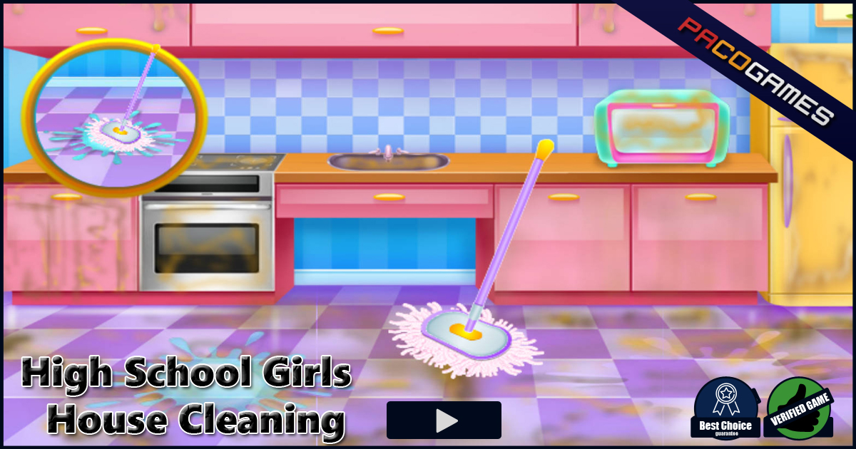 Highschool Girls House Cleaning Games44   High School Girls House Cleaning Fb 