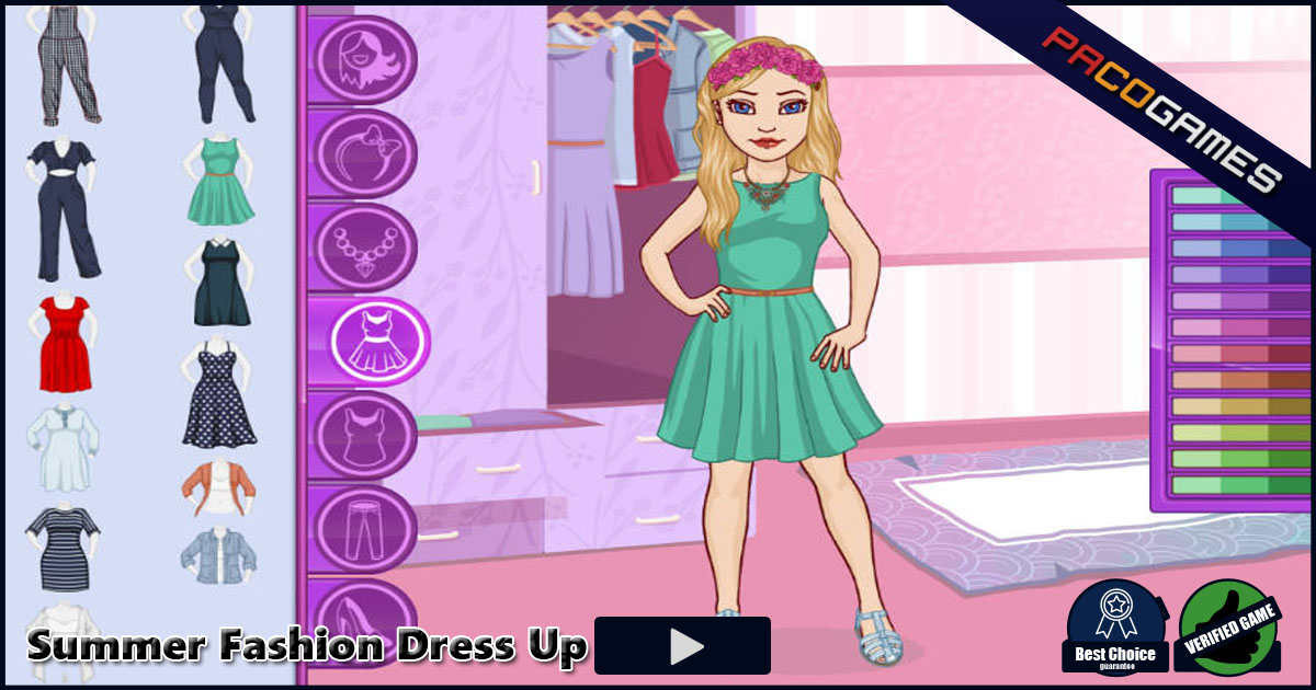 Summer Fashion Dress Up  Play The Game For Free On Pacogames-8680