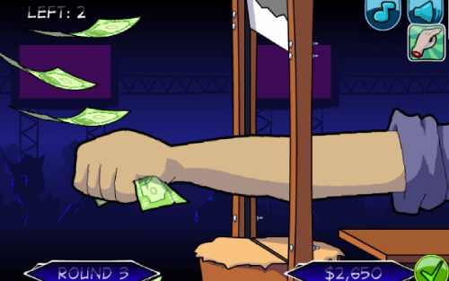 Handless Millionaire game