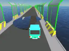 Broke Bridge Car Driving