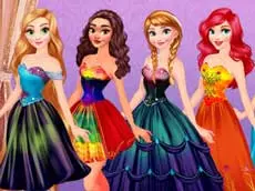 Disney Princesses Rainbow Dresses