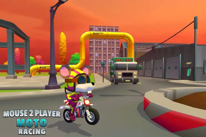 Play Crazy 2 Player Moto Racing game on 2playergames