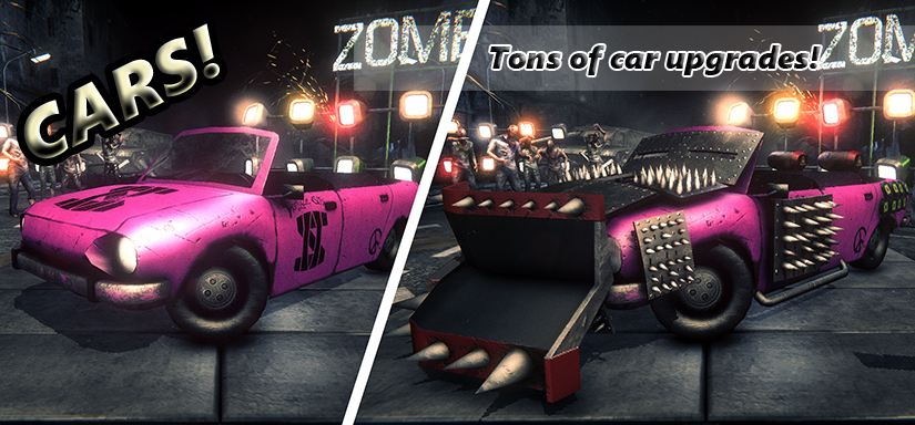 Zombie Show cars Zombie show action driving game - look to a garage